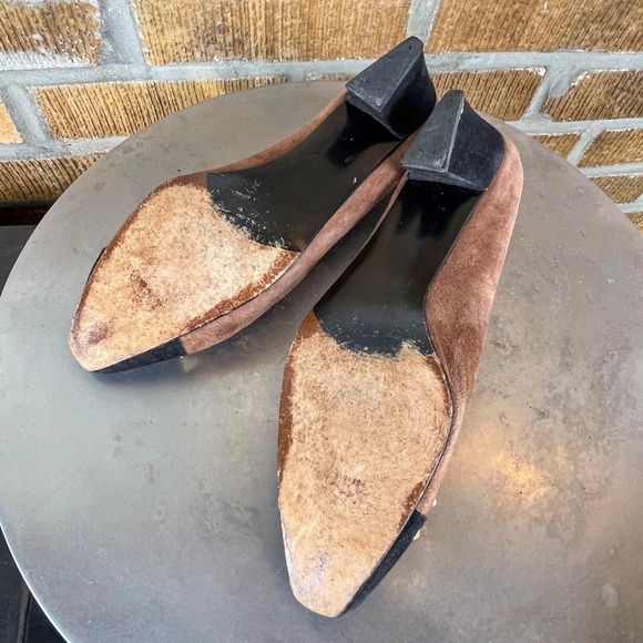 Stuart Weitzman Vintage Suede Pumps Kitten Heels Brown and Black size 7 - Picture 4 of 10